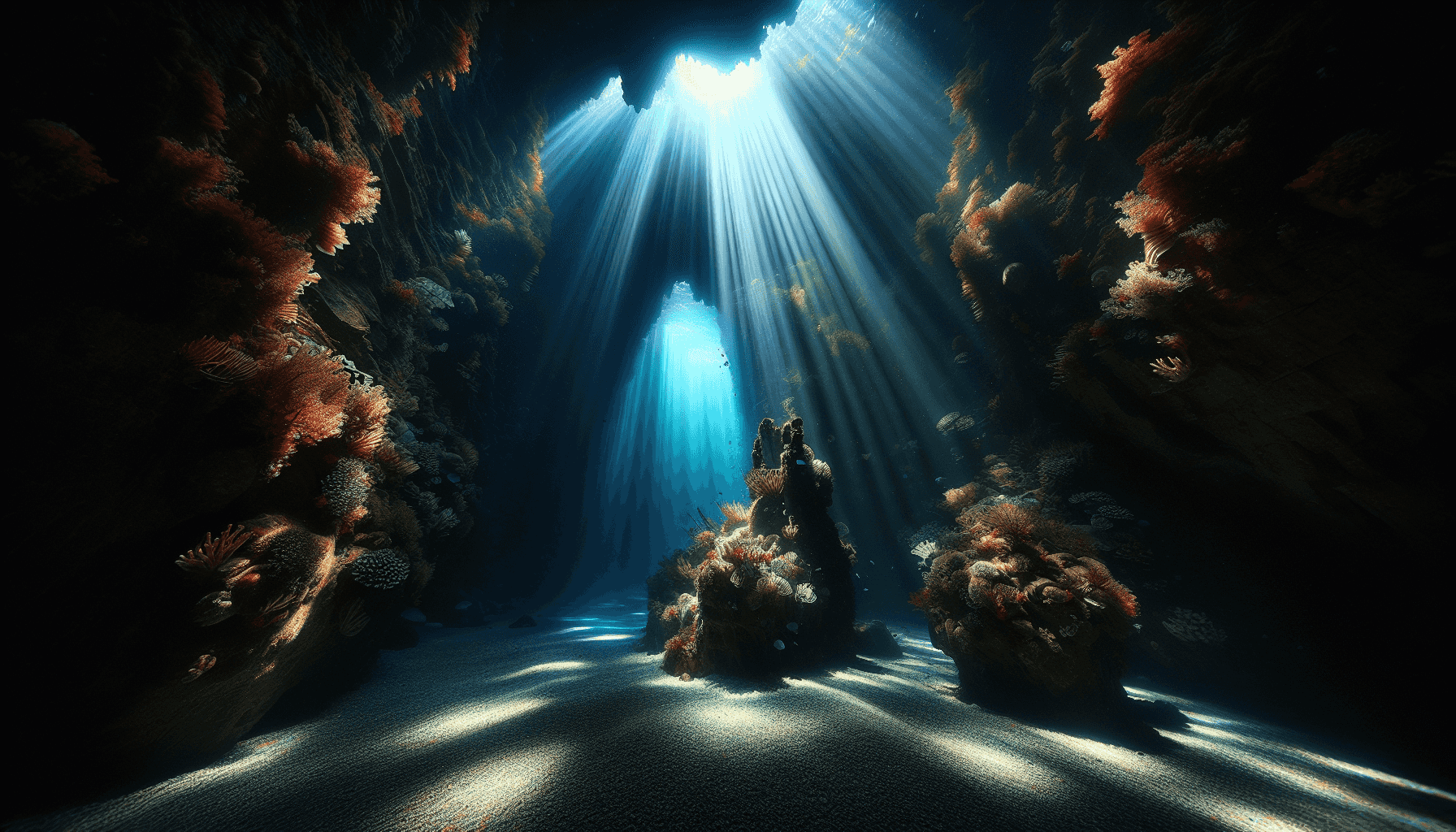 Lichtspiel Unterwasser